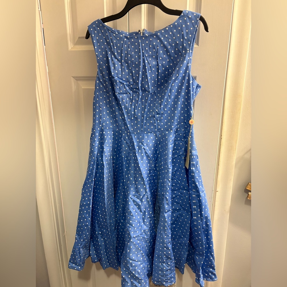 NWT Grace Karin Polka Dot Classic Dress 👗 💙